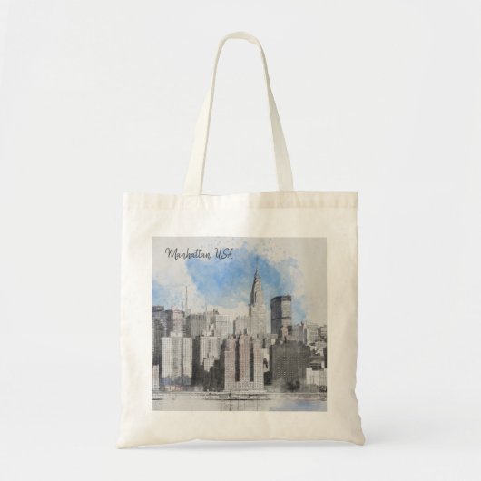 Tote Bag New York City Manhattan Skyline (Devant)
