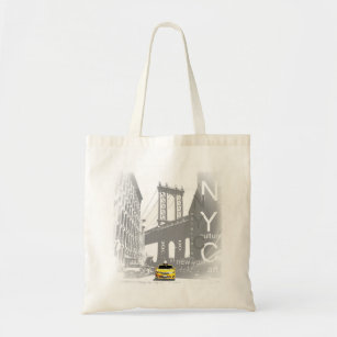 Tote Bag New York City Nyc Taxi jaune Brooklyn Bridge