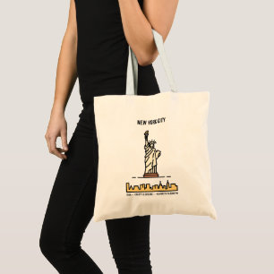Tote Bag New York City Statue de la Liberté Voyage minimali