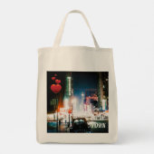 TOTE BAG NEW YORK CITY TIMES CARRÉ 1950'S NEON NIGHT PHOTO (Dos)