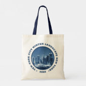 Tote Bag New York City Winter vue panoramique texte personn (Dos)