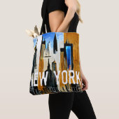 Tote Bag New York La Grande Pomme Peinture Abstraite (De près)