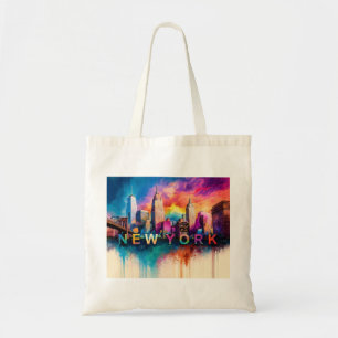 Tote Bag New York Skyline Abstrait Art