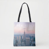 Tote Bag New York Skyline & California Palm Tree Bi-Coastal (Devant)