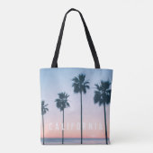 Tote Bag New York Skyline & California Palm Tree Bi-Coastal (Dos)
