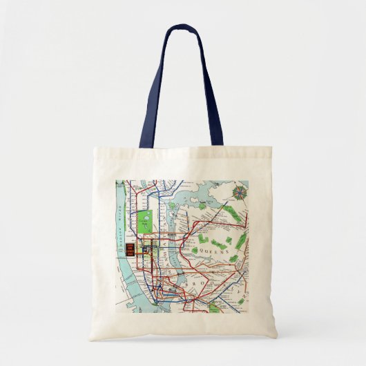 Tote Bag New York : Souterrain Map, 1940 (Devant)