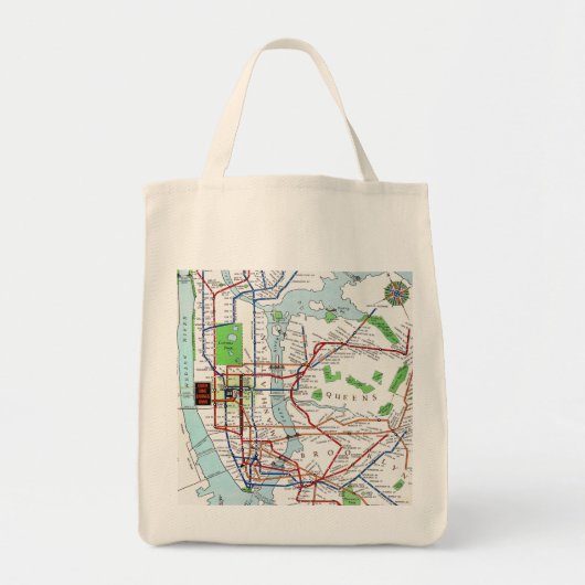 Tote Bag New York : Souterrain Map, 1940 (Devant)