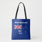 Tote Bag New Zealand Flag & Kia Ora (Devant)