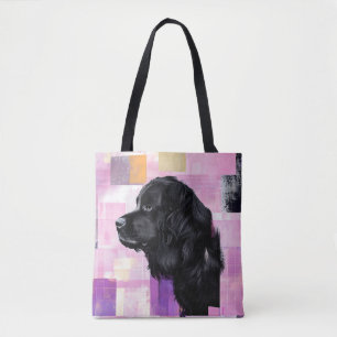 Tote Bag Newfie Abstrait