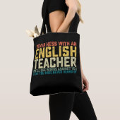 Tote Bag N'hésitez pas avec un professeur d'anglais Nous ut (De près)