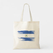Tote Bag Nicaragua Drapeau pinceau (Dos)