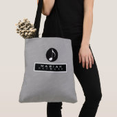 Tote Bag nice modern black all-over music (De près)
