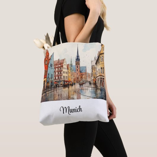 Tote Bag Nice peint Munich (De près)