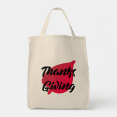 Tote Bag Nice Texte Thanksgiving Typographie sur la feuille (Dos)