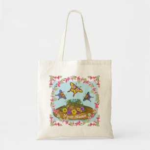 Tote Bag Nid de chapeau fleuri