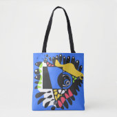 Tote Bag Nid d'oiseau - Noir bleu (Devant)