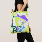 Tote Bag Nid d'oiseau - Oreiller blanc vert pastel (De près)