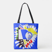 Tote Bag Nid d'oiseau - Royal Blue White (Dos)