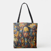 Tote Bag Nigeria, Art Abstrait nigérian, Art Africain (Dos)