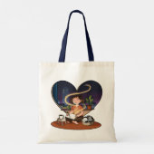 Tote Bag Night Creator Cozy Heart Window Art (Dos)