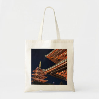 Tote Bag Night of Kaminarimon in Tokyo Japan