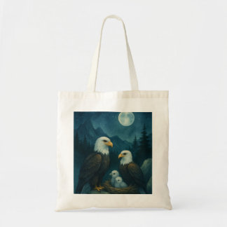 Tote Bag Night Watch - Famille d'aigle sous les étoiles