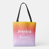 Tote Bag N'importe quel nom | Texte de style rétro-moderne (Dos)