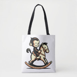 Tote Bag N'Importe Quel Singe Couleur Sur Cheval À Rocher