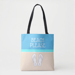 Tote Bag N'Importe Quel Texte Mignon Monogramme Flip Flops