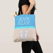 Tote Bag N'Importe Quel Texte Mignon Monogramme Flip Flops  (De près)