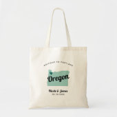 Tote Bag N'Importe Quelle Couleur Oregon Carte Mariage Welc (Devant)