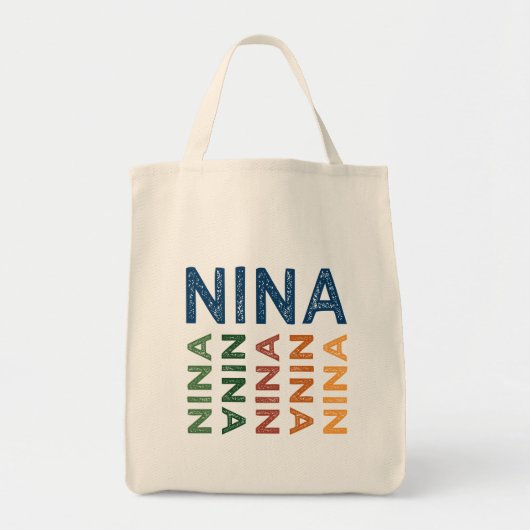 Tote Bag Nina Cute Colorée (Devant)