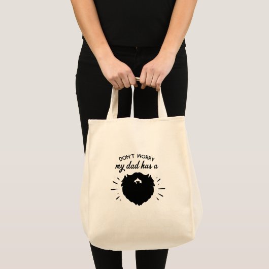 Tote Bag N'inquiétez pas mon papa a une conception foncée (Devant (produit))