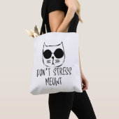 Tote Bag n'insistez pas sur meow motivation design chat (De près)