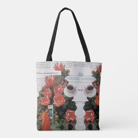 Tote Bag N'Interrompez Pas L'Argent Matin Café Thé Heure (Dos)