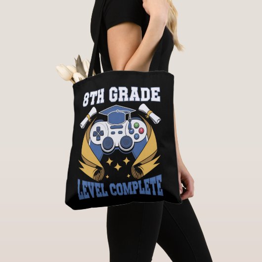 Tote Bag Niveau 8e année Diplômé de jeu de jeu complet (De près)