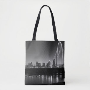 Tote Bag Niveaux de gris Dallas Skyline Dawn