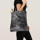 Tote Bag Niveaux De Gris De L'Avenue Des Chênes (De près)