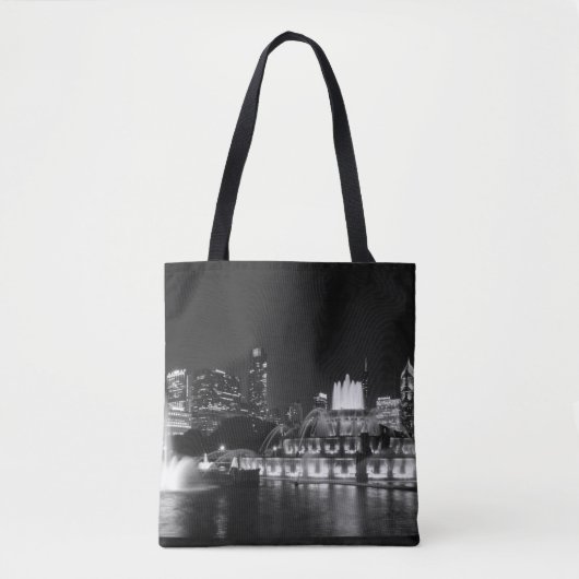 Tote Bag Niveaux de gris Grant Park Chicago (Devant)