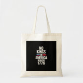 Tote Bag No Kings In America Since 1776 Minimal Clean (Devant)