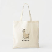 Tote Bag "No Prob-Llama" Cute Llama Doodle - Chill Vibe (Devant)