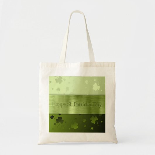 Tote Bag Noble Saint Patrick's Day Shamrocks - Budget Fourr (Devant)