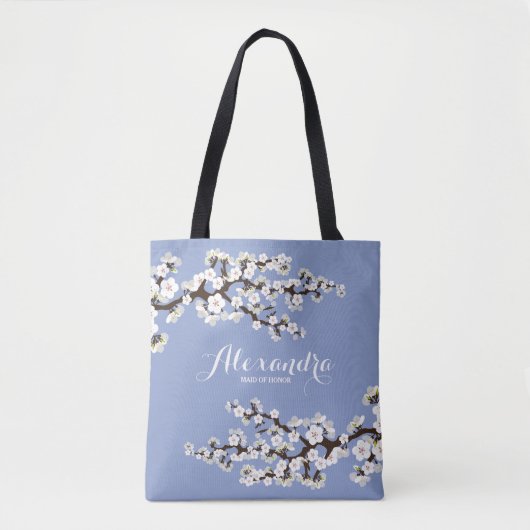 Tote Bag Noce Fourre-tout (lilas) de Sakura de fleurs de (Devant)