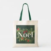 Tote Bag Noel à feuillage persistant feuilles et des baies (Dos)