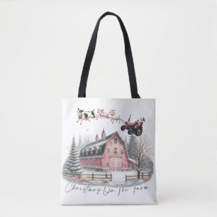 Tote Bag Noël à la ferme, Joyeux Noël