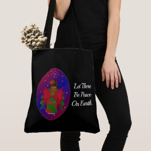 Tote Bag Noël Angel Baby Laissons La Paix Sur Terre