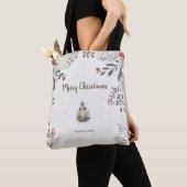Tote Bag Noël Aquarelle Salutations (De près)