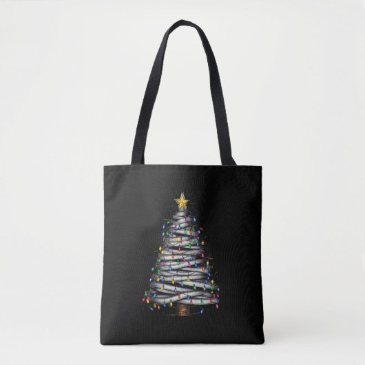 Tote Bag Noël Arbre clair (Devant)