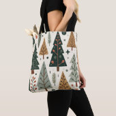 Tote Bag Noël Arbre Motif Fête vintage (De près)