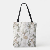 Tote Bag Noël au bois de cerfs (Dos)